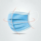 50x Mundschutz 3-lagig Schutzmaske blau